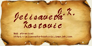 Jelisaveta Kostović vizit kartica